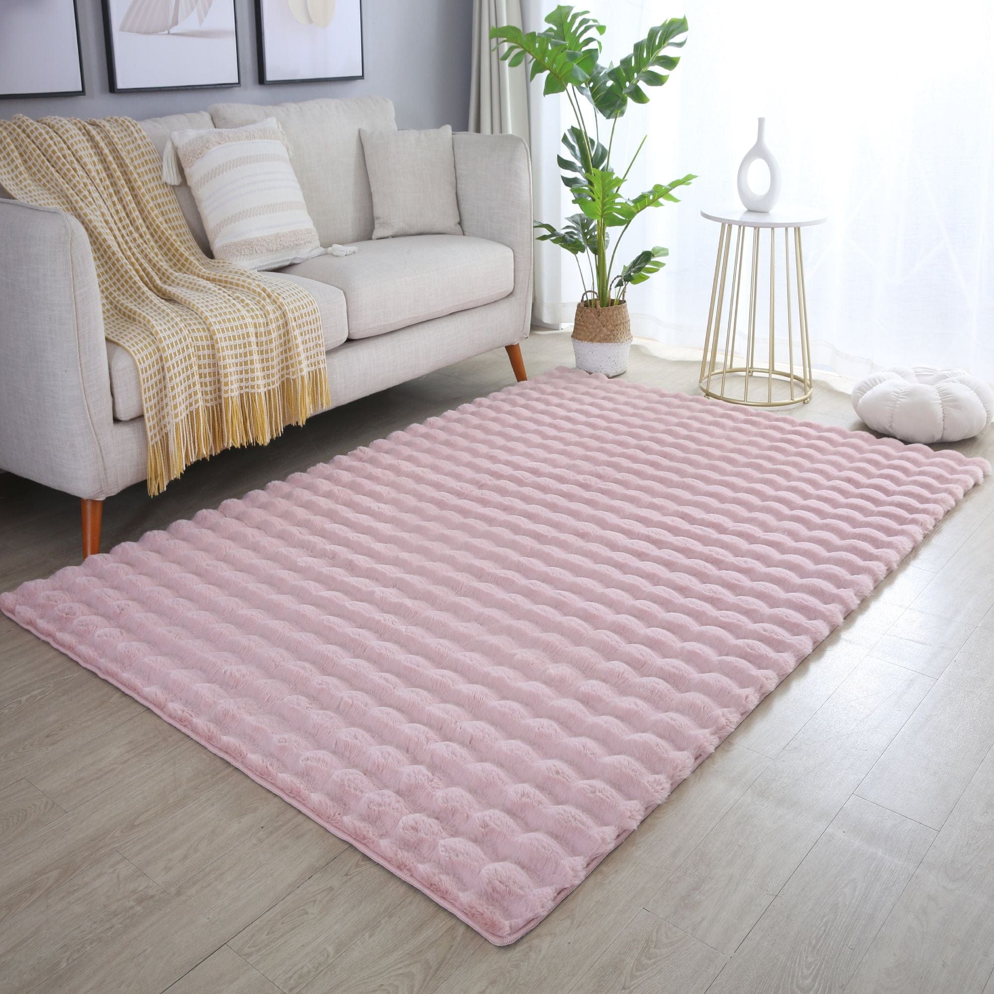 Ayyildiz Teppiche Covor din poliester, Ambiance 5110 Rectangle Roz