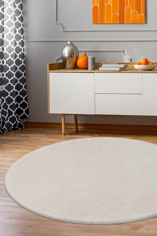 Covor din poliester, Cricle 2Y Crem