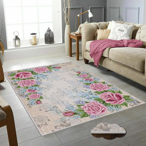 Covor din poliester, Gul 1809 Multicolor