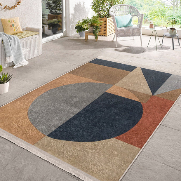 Covor din poliester, Halidik Deluxe-11016 Multicolor (1)