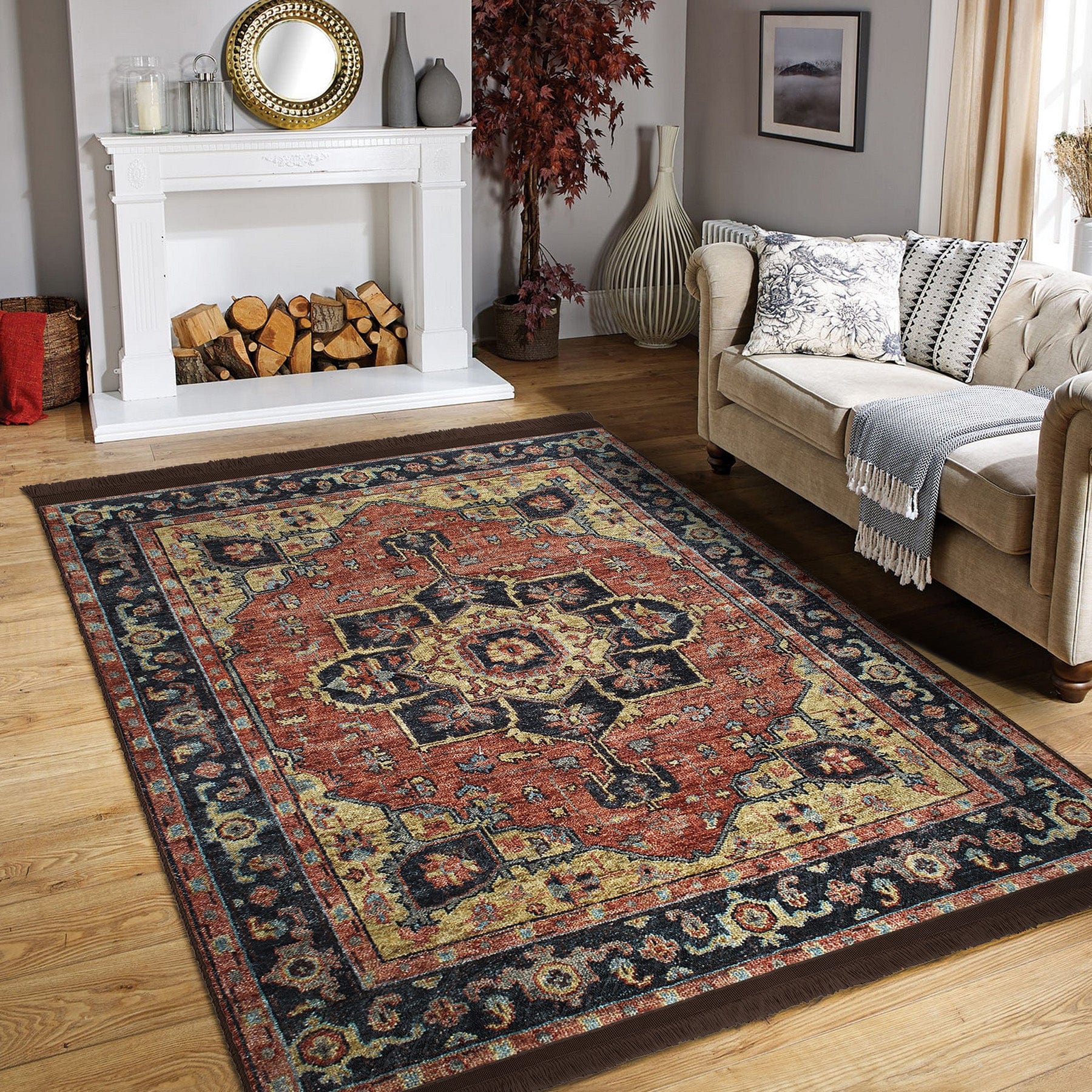 Covor din poliester, Halidik Deluxe-11034 Multicolor (3)