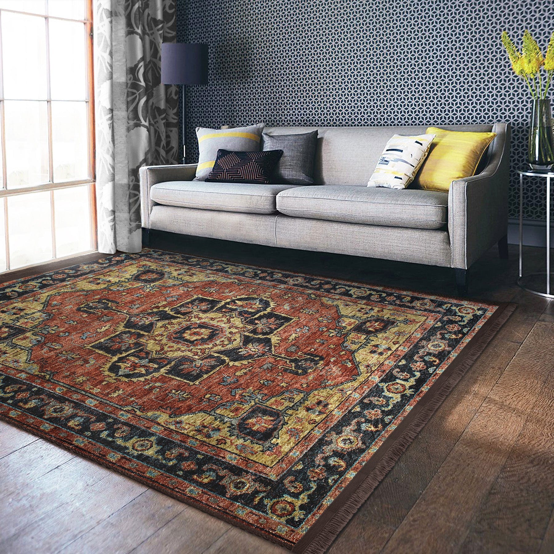 Covor din poliester, Halidik Deluxe-11034 Multicolor (4)