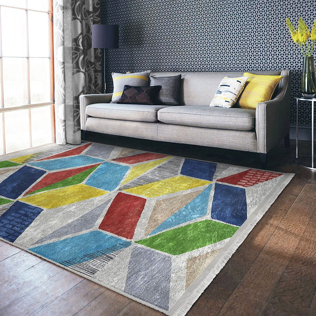 Covor din poliester, Halidik Deluxe-11089 Multicolor (5)