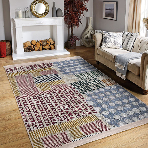 Covor din poliester, Halidik Deluxe-11097 Multicolor (4)