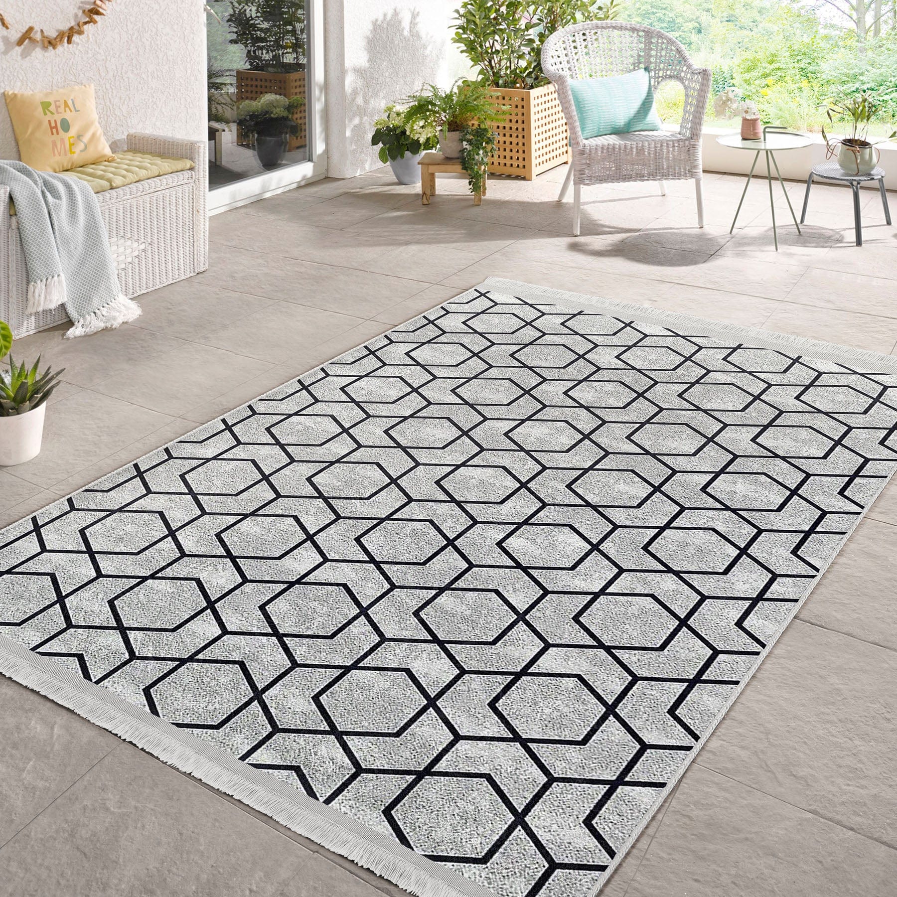 Covor din poliester, Halidik Deluxe-11102 Multicolor (1)