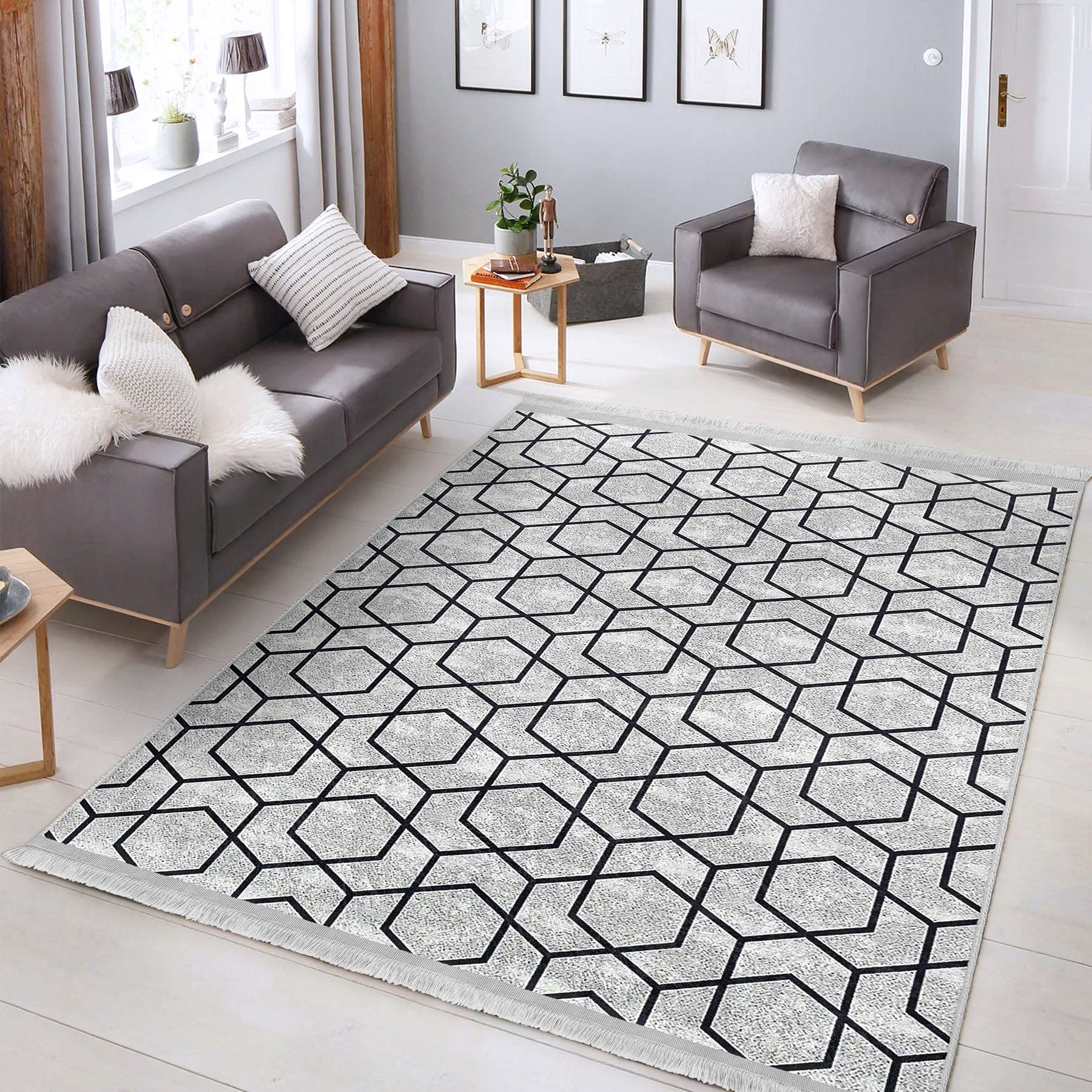 Covor din poliester, Halidik Deluxe-11102 Multicolor (6)