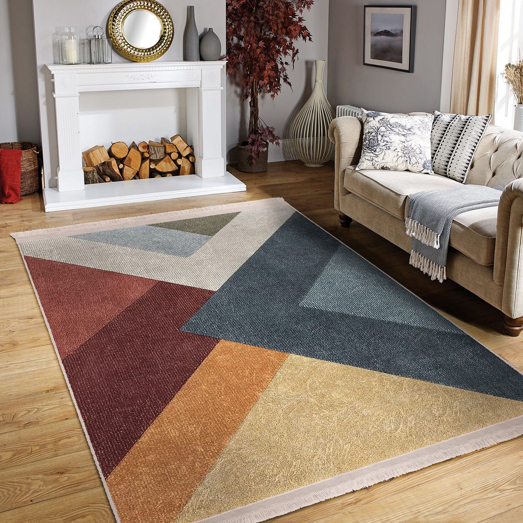 Covor din poliester, Halidik Deluxe-11109 Multicolor (4)