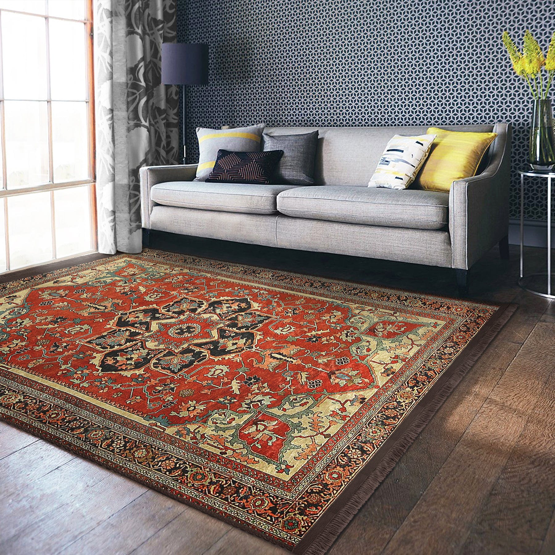 Covor din poliester, Halidik Deluxe-11128 Multicolor (5)