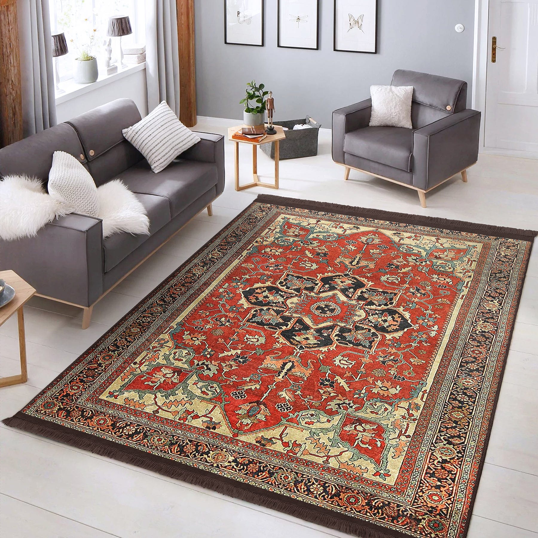 Covor din poliester, Halidik Deluxe-11128 Multicolor (6)