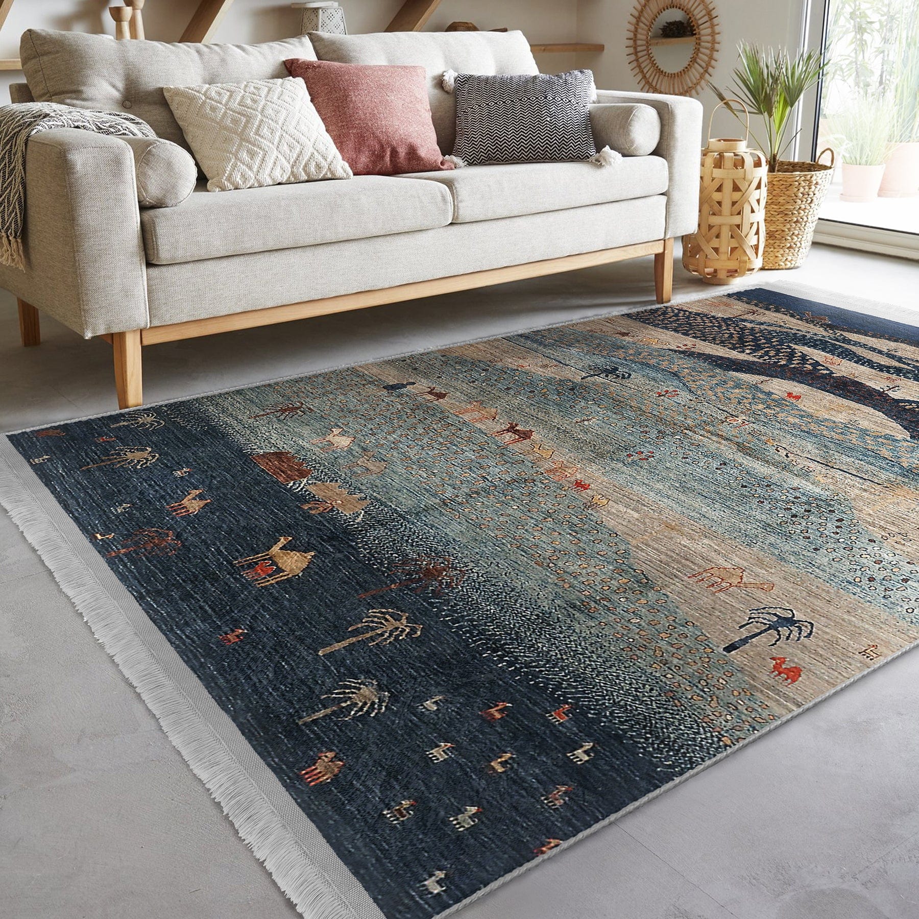 Covor din poliester, Halidik Deluxe-11137 Multicolor (3)