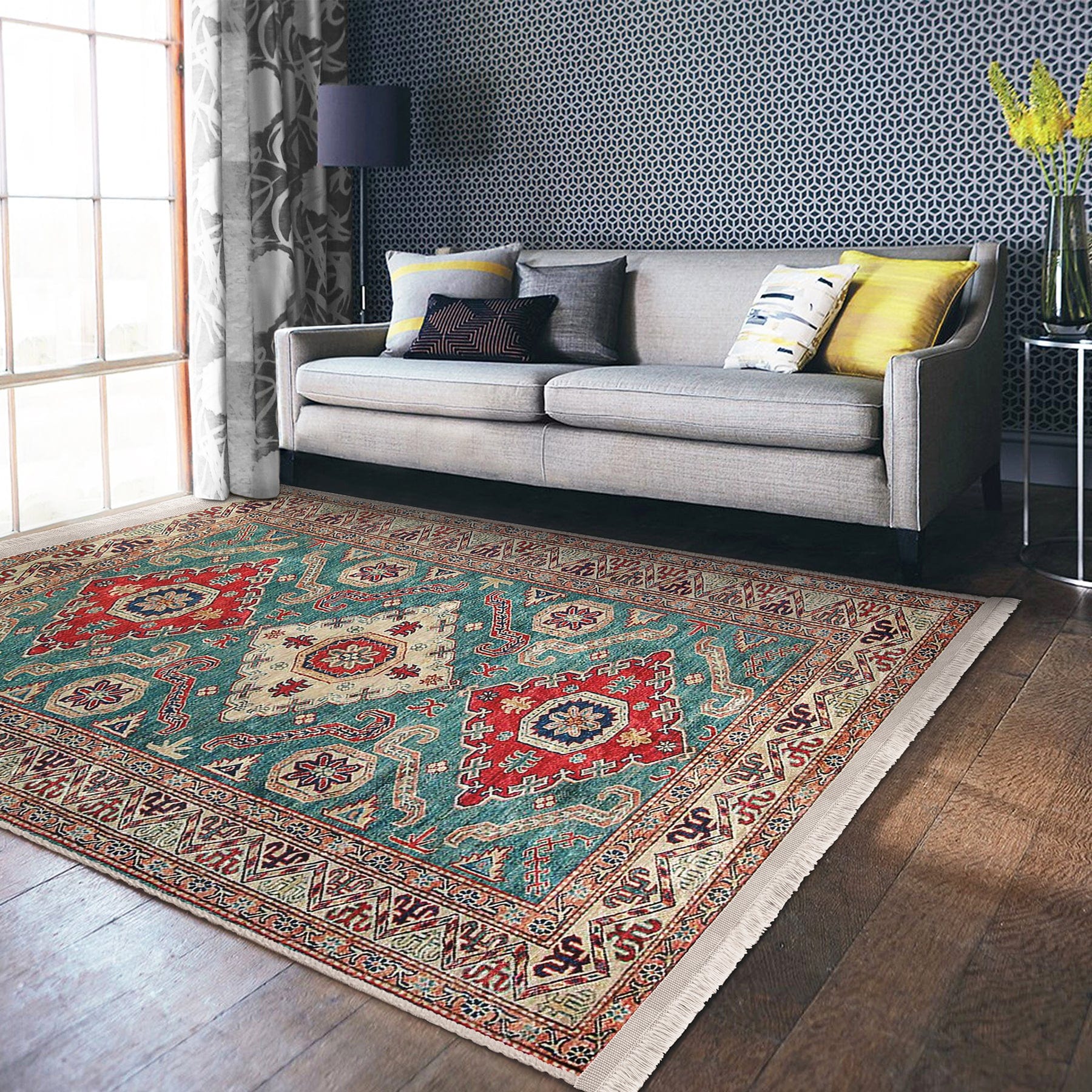 Covor din poliester, Halidik Deluxe-11172 Multicolor (5)