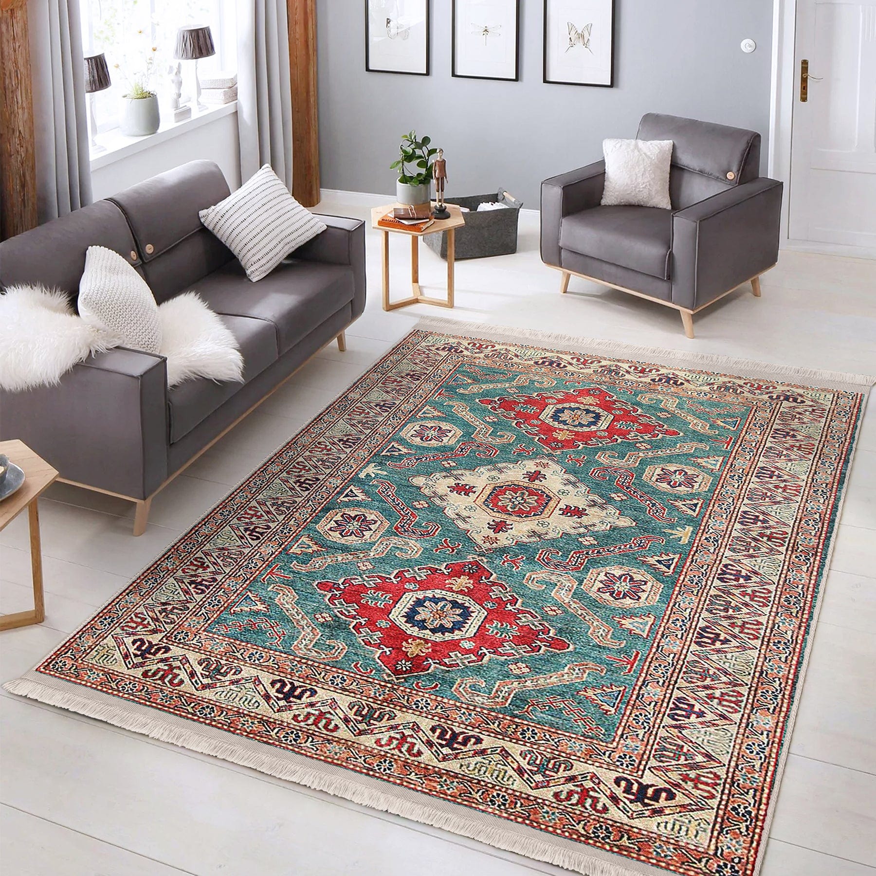 Covor din poliester, Halidik Deluxe-11172 Multicolor (6)