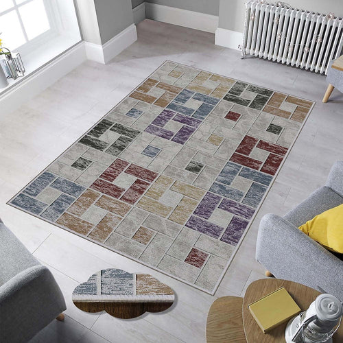 Covor din poliester, Narina 547 Multicolor