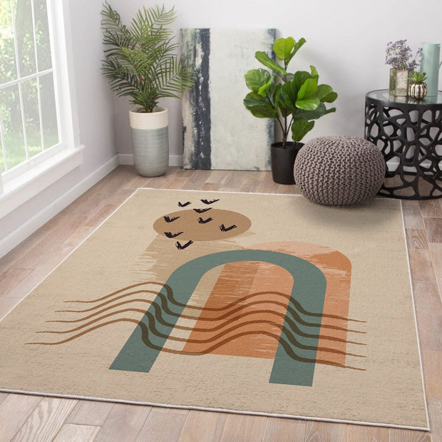 Covor din poliester, Quimly R20502 Multicolor