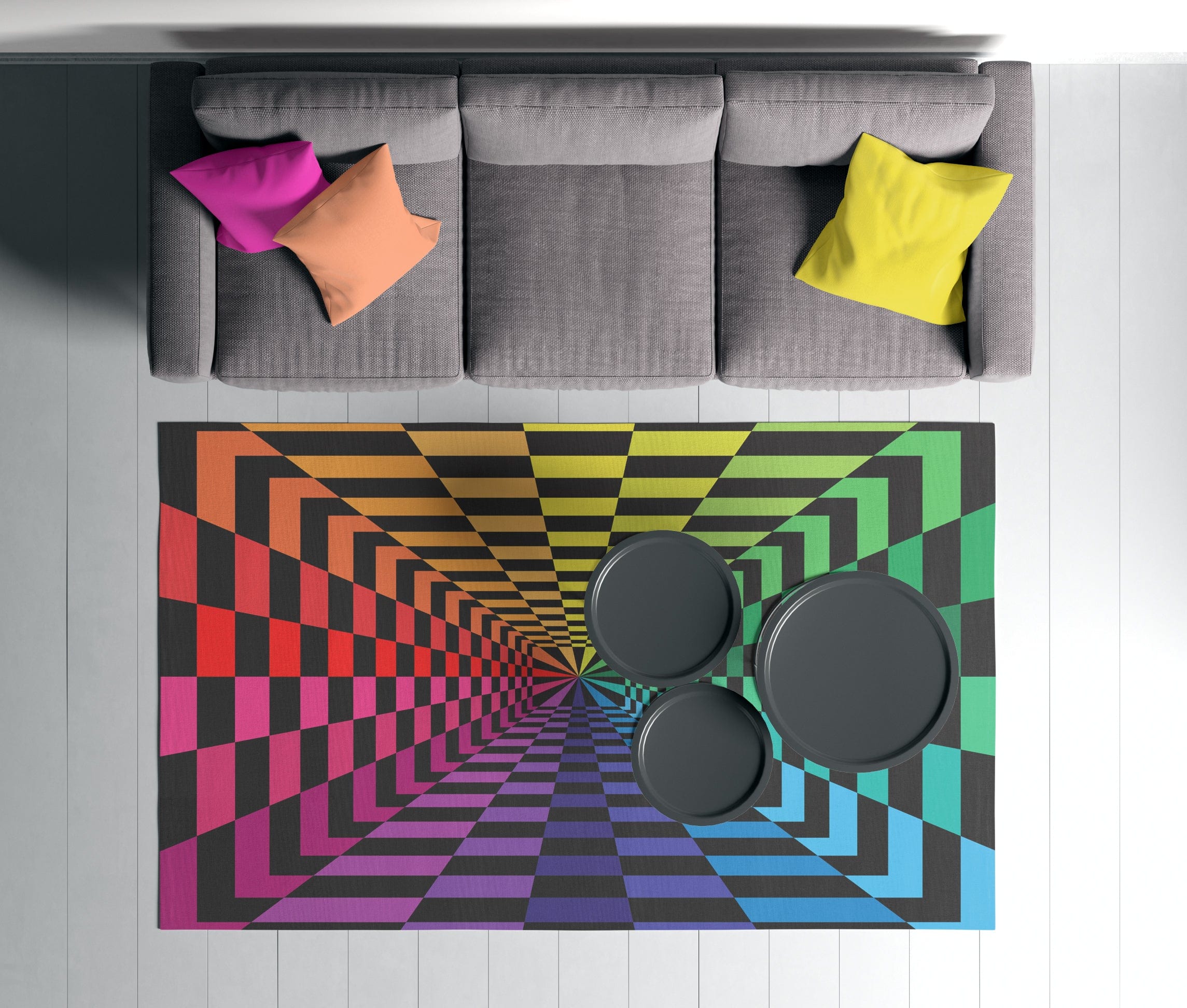 Covor din poliester, Rugero 0044M Multicolor