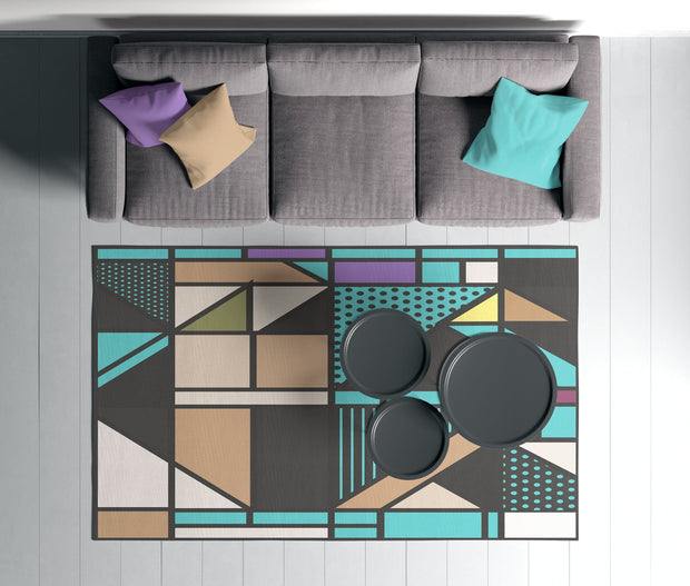 Covor din poliester, Rugero 0045M Multicolor