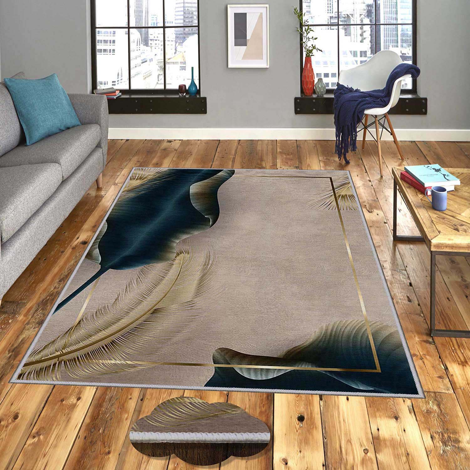 Covor din poliester, Sestie 2435-2 Multicolor