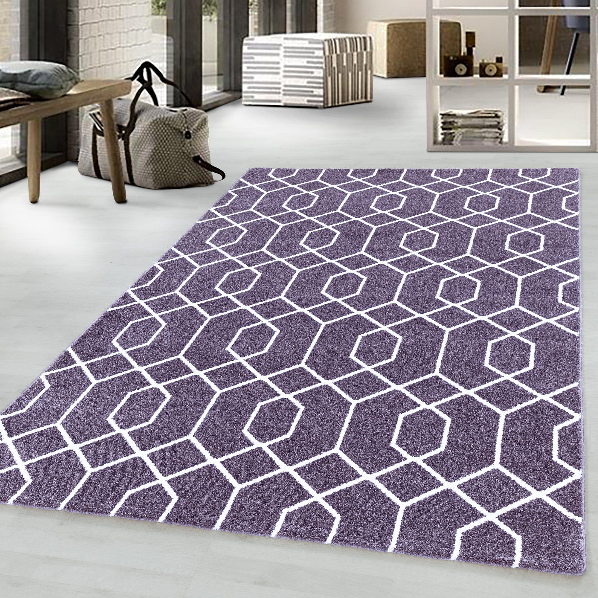 Ayyildiz Teppiche Covor din PP Efor 3713 Geometric Violet