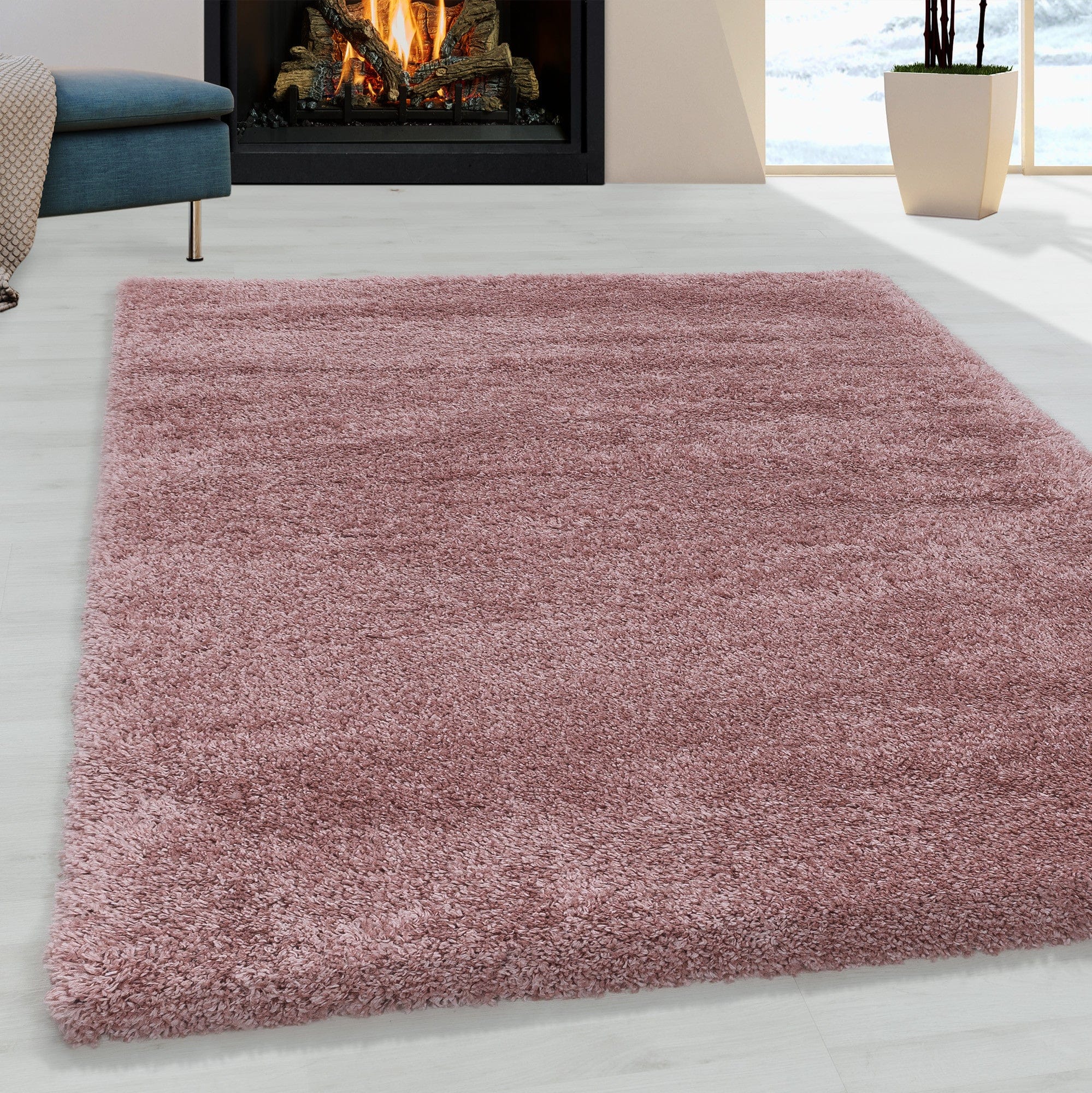 Ayyildiz Teppiche Covor din PP Fluffy 3500 Unicolor Rose