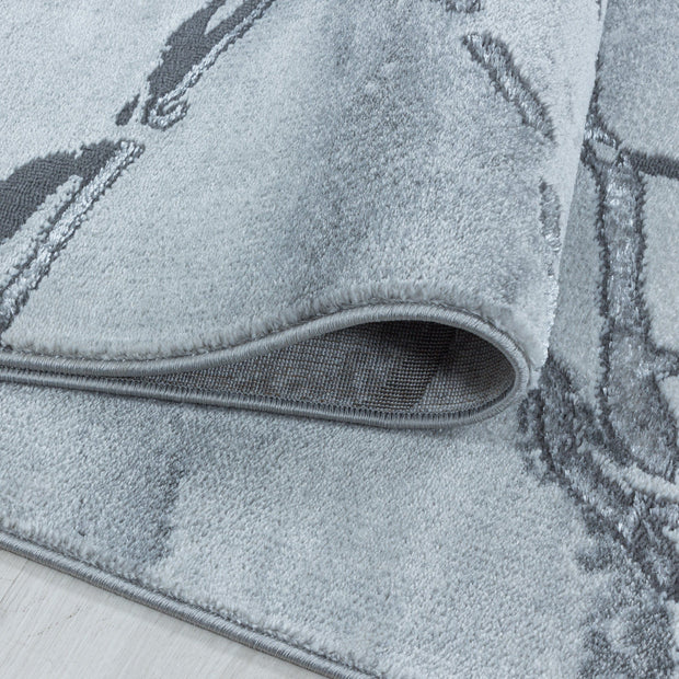 Ayyildiz Teppiche Covor din PP si poliester Naxos 3815 Marmor Design Argintiu