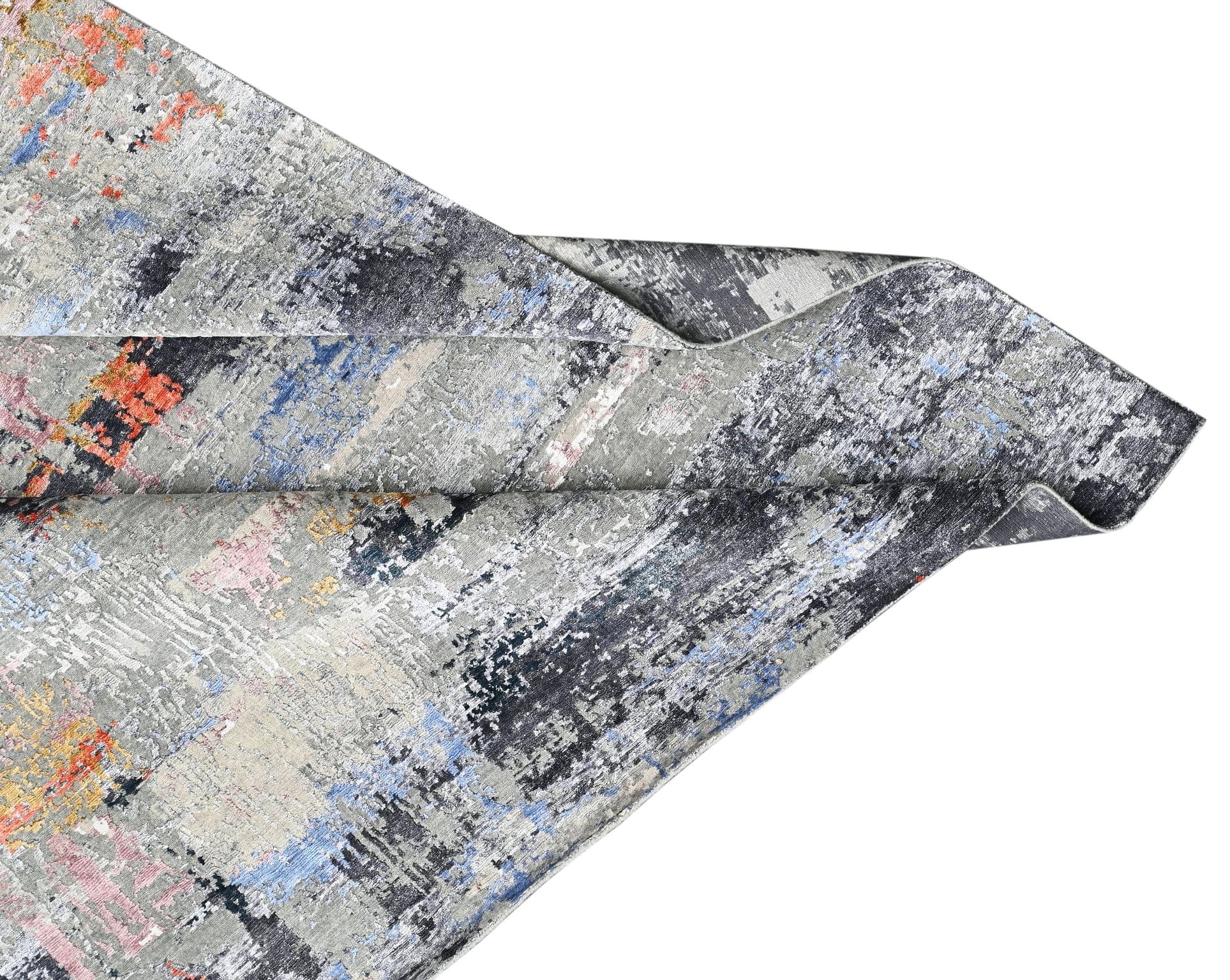 Bhadohi Covor innodat manual din lana, bumbac si matase de bambus, tesatura indo tibetana, Radiance RN-114 WH Multicolor
