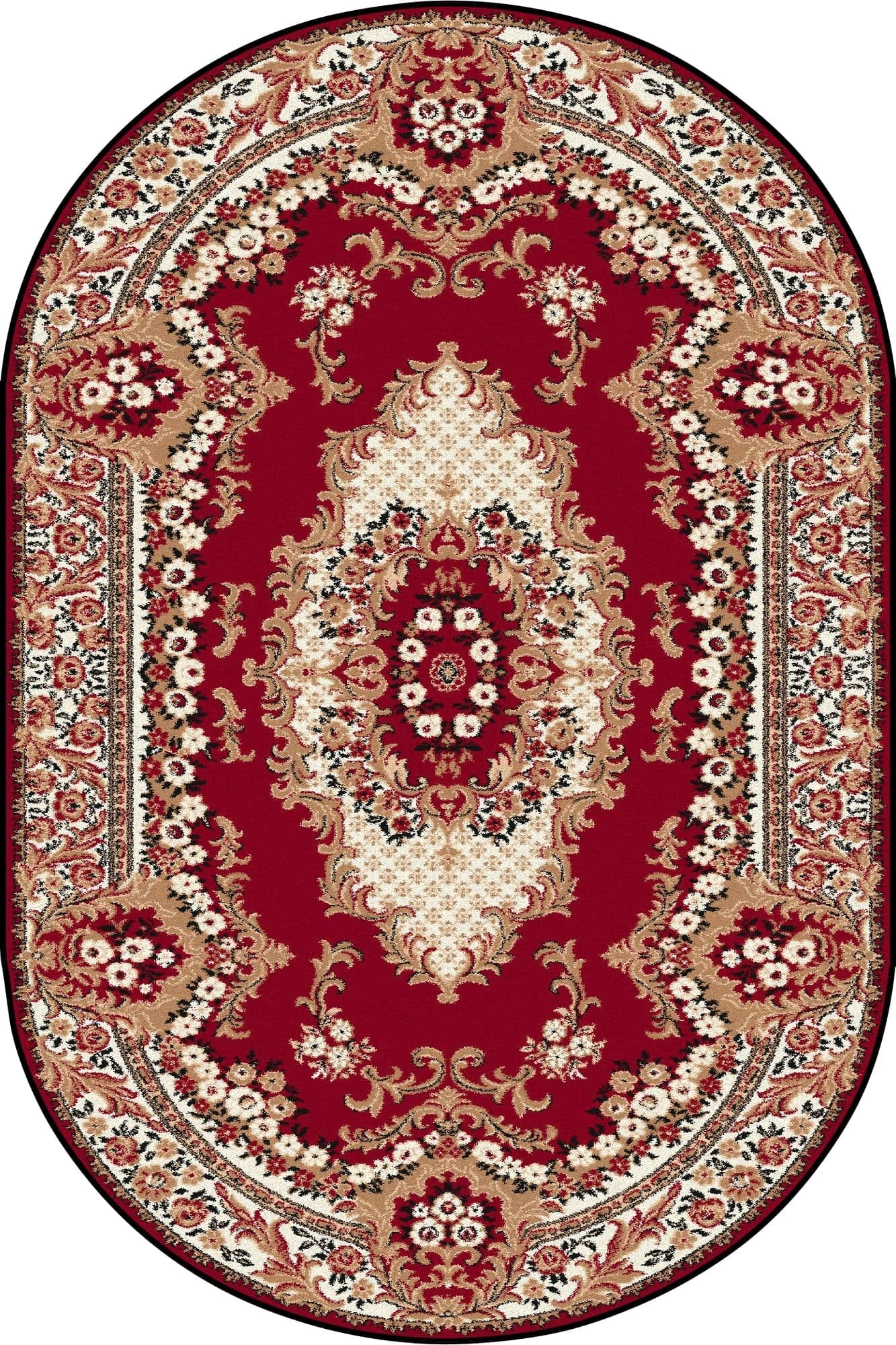 Agnella 180 x 100 cm Covor Krolewski Dark Red Oval, Wilton