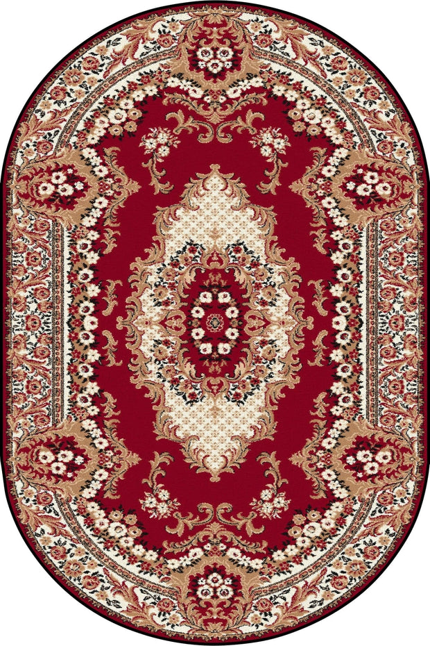 Agnella 180 x 100 cm Covor Krolewski Dark Red Oval, Wilton