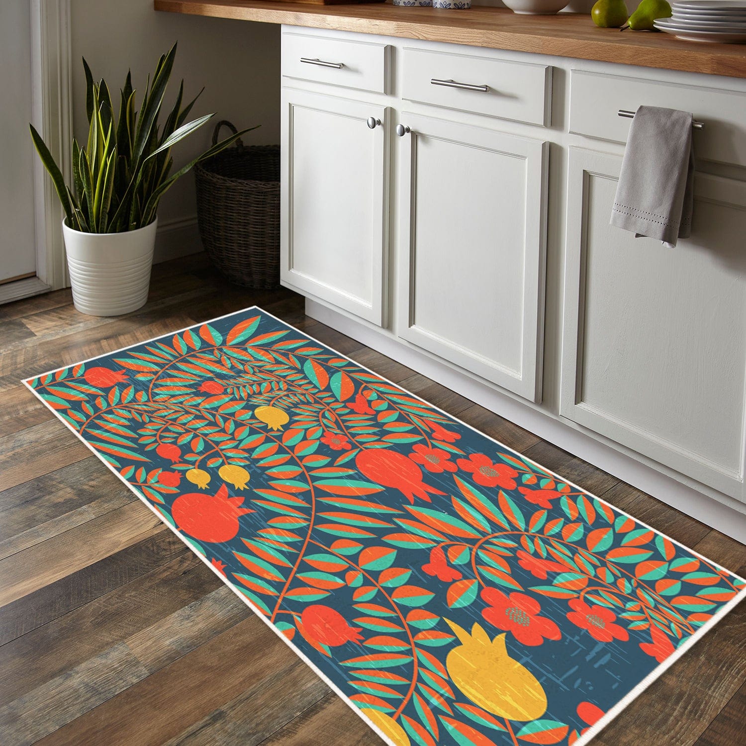 Covor pentru bucatarie din poliester, Kitchen 011M Multicolor