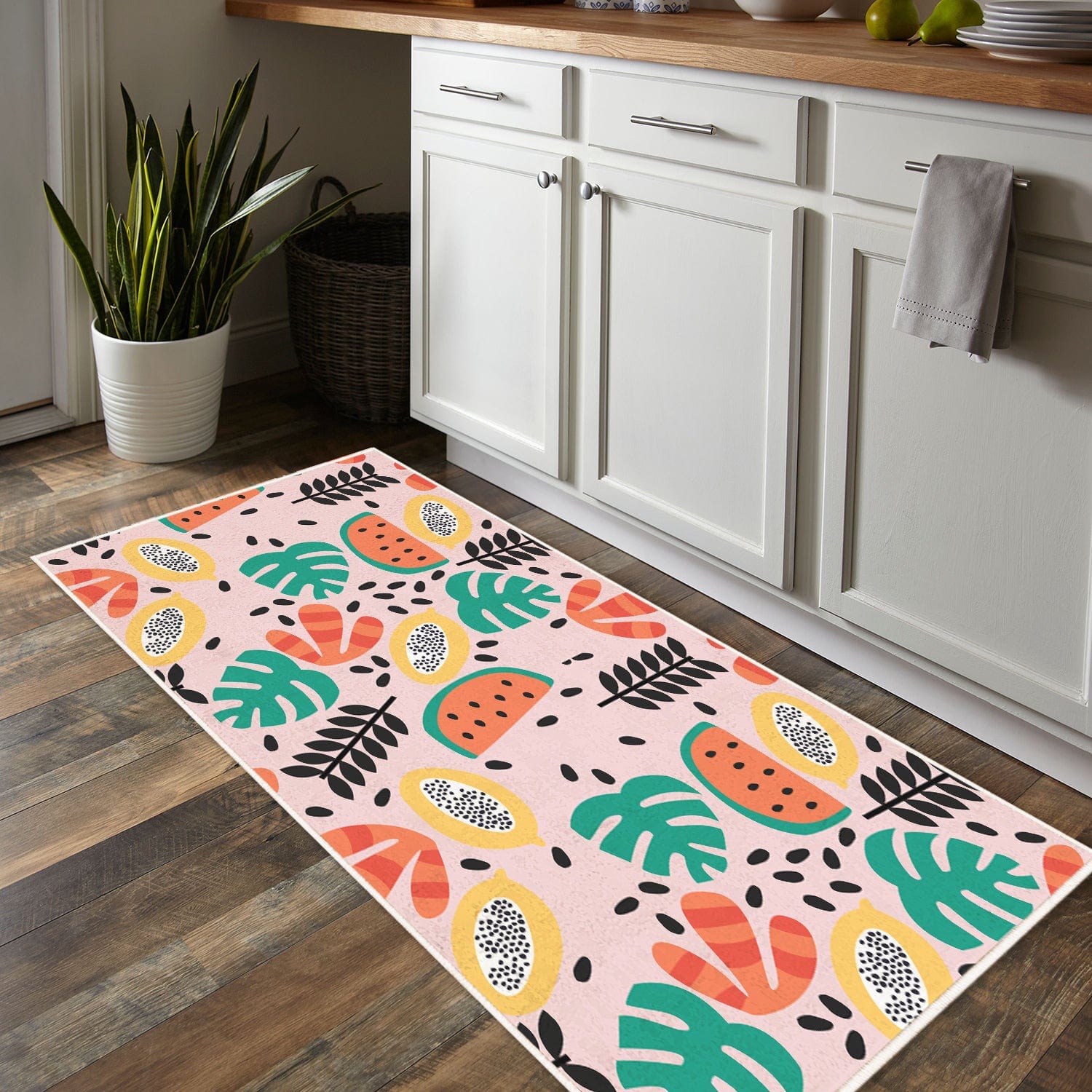 Covor pentru bucatarie din poliester, Kitchen 024M Multicolor