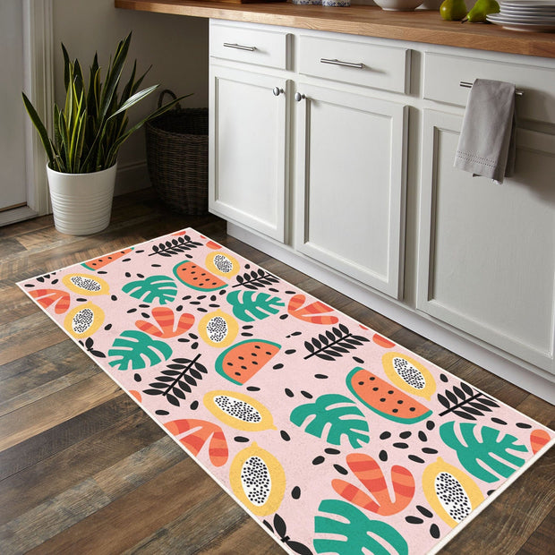 Covor pentru bucatarie din poliester, Kitchen 024M Multicolor