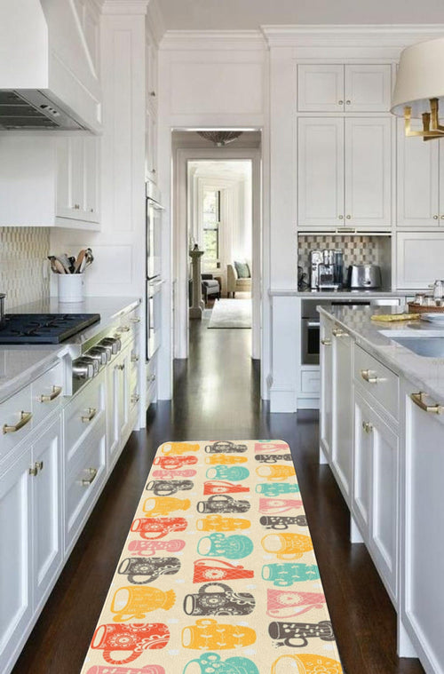 Covor pentru bucatarie din poliester, Rugero 2007 Multicolor