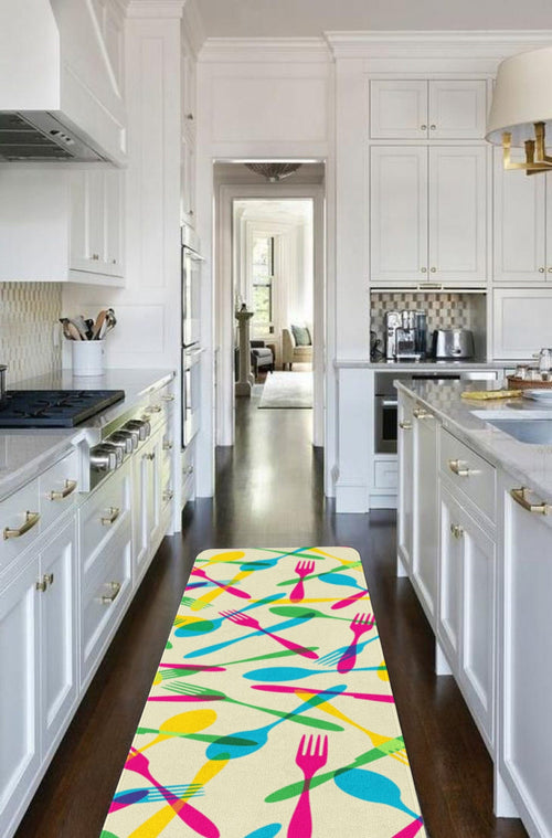 Covor pentru bucatarie din poliester, Rugero 2010 Multicolor