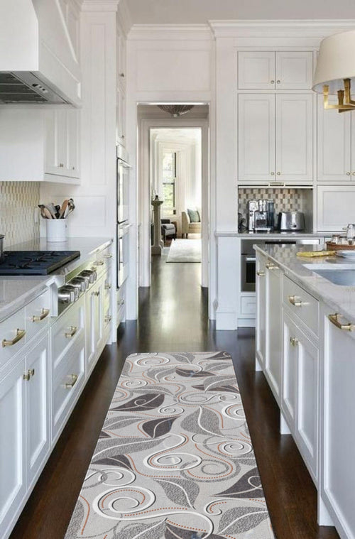 Covor pentru bucatarie din poliester, Rugero 2033 Multicolor