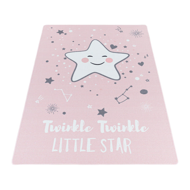 Covor pentru copii din poliamida Play 2901 Stars Roz (2)