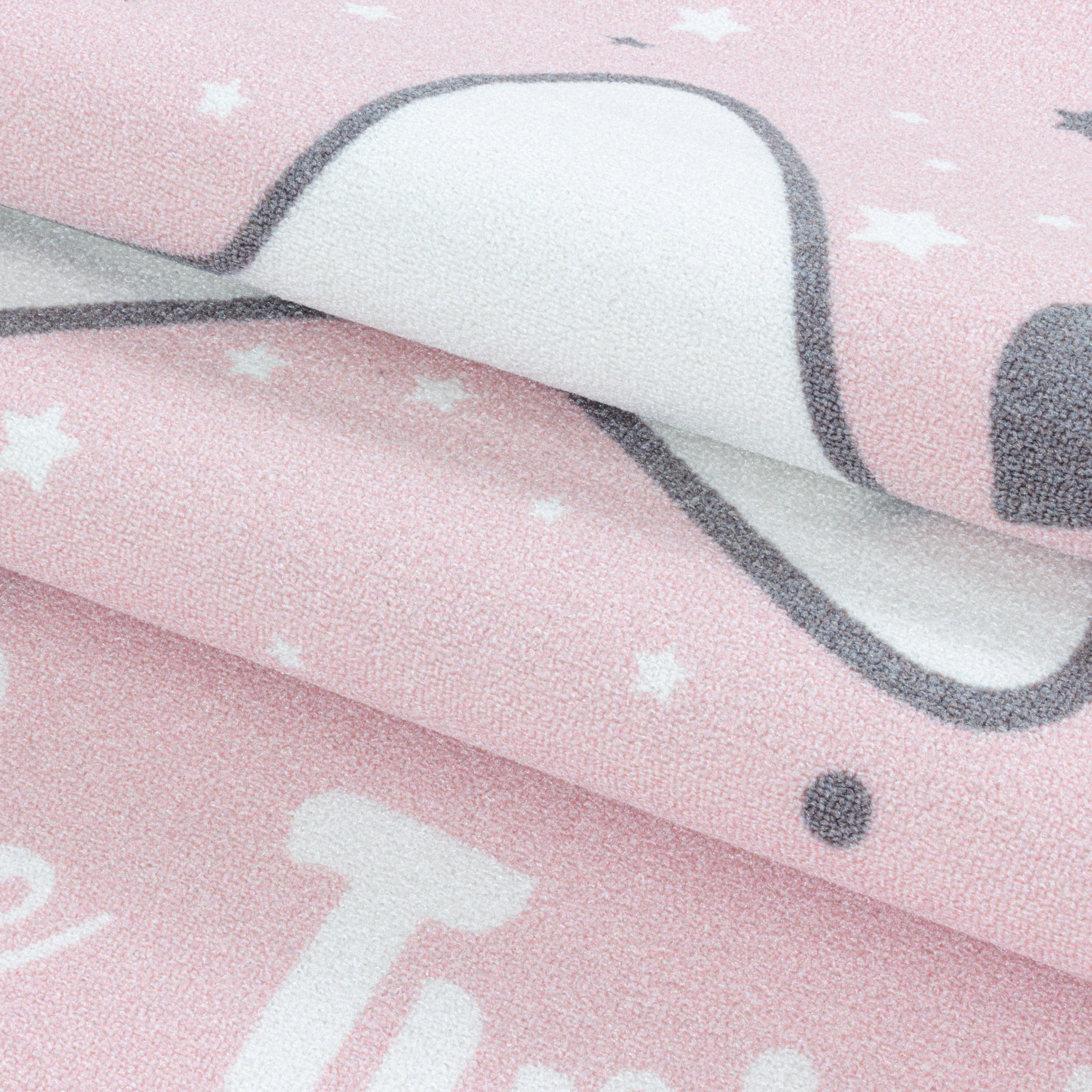 Covor pentru copii din poliamida Play 2901 Stars Roz (5)