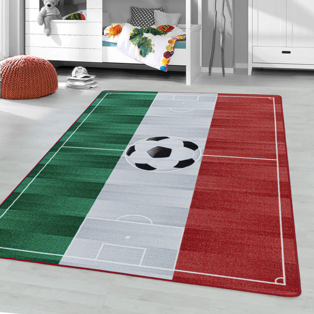 Covor pentru copii din poliamida Play 2915 Stadium Italy Alb (1)