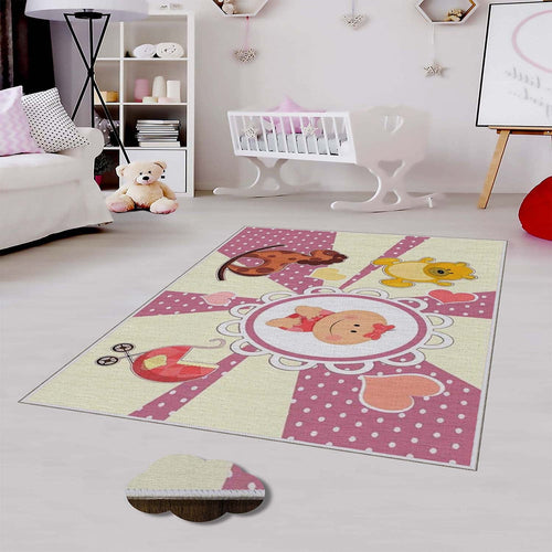 Covor pentru copii din poliester, Baharay 520 Multicolor