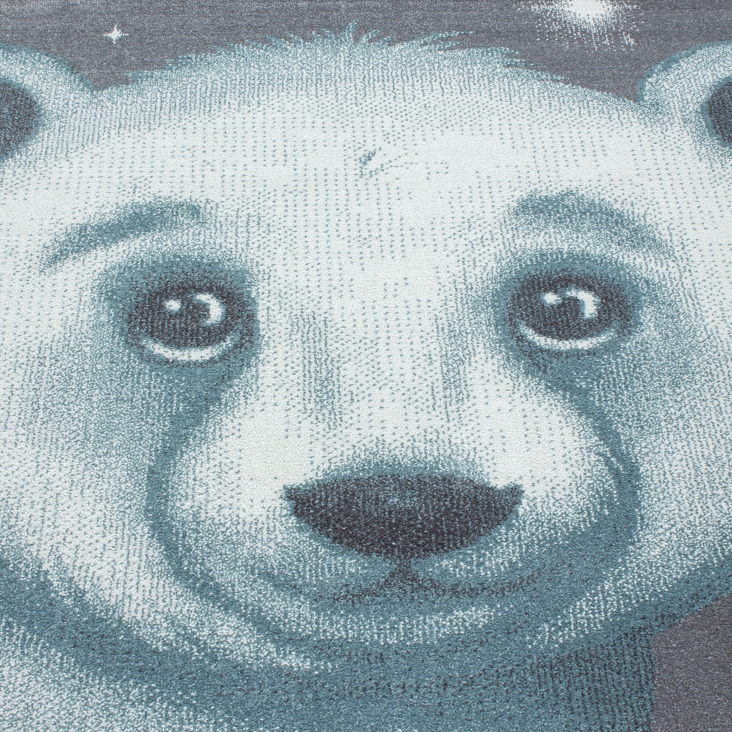 Covor pentru copii din PP Bambi 0810 Bear Albastru (5)