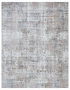 Bhadohi 200 x 300 cm Covor tesut manual din lana, vascoza si bumbac, imprimare manuala, Flow FL-74 Gri / Roz Deschis