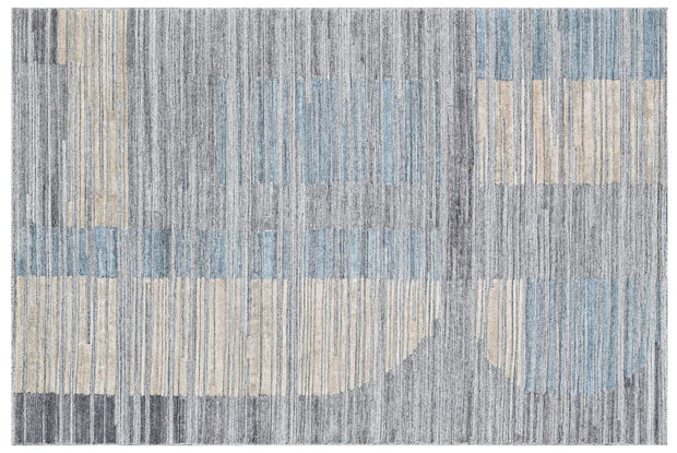 Bhadohi Covor tesut manual din lana, vascoza si bumbac, imprimare manuala, Zara ZR-387 Multicolor
