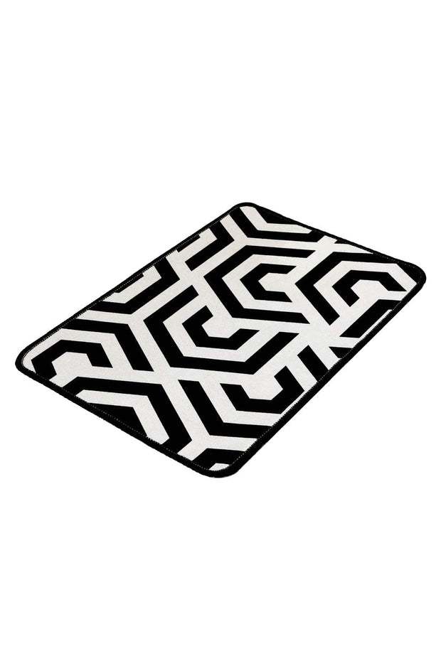 Covoras pentru baie Line Alb / Negru, 40 x 60 cm (1)