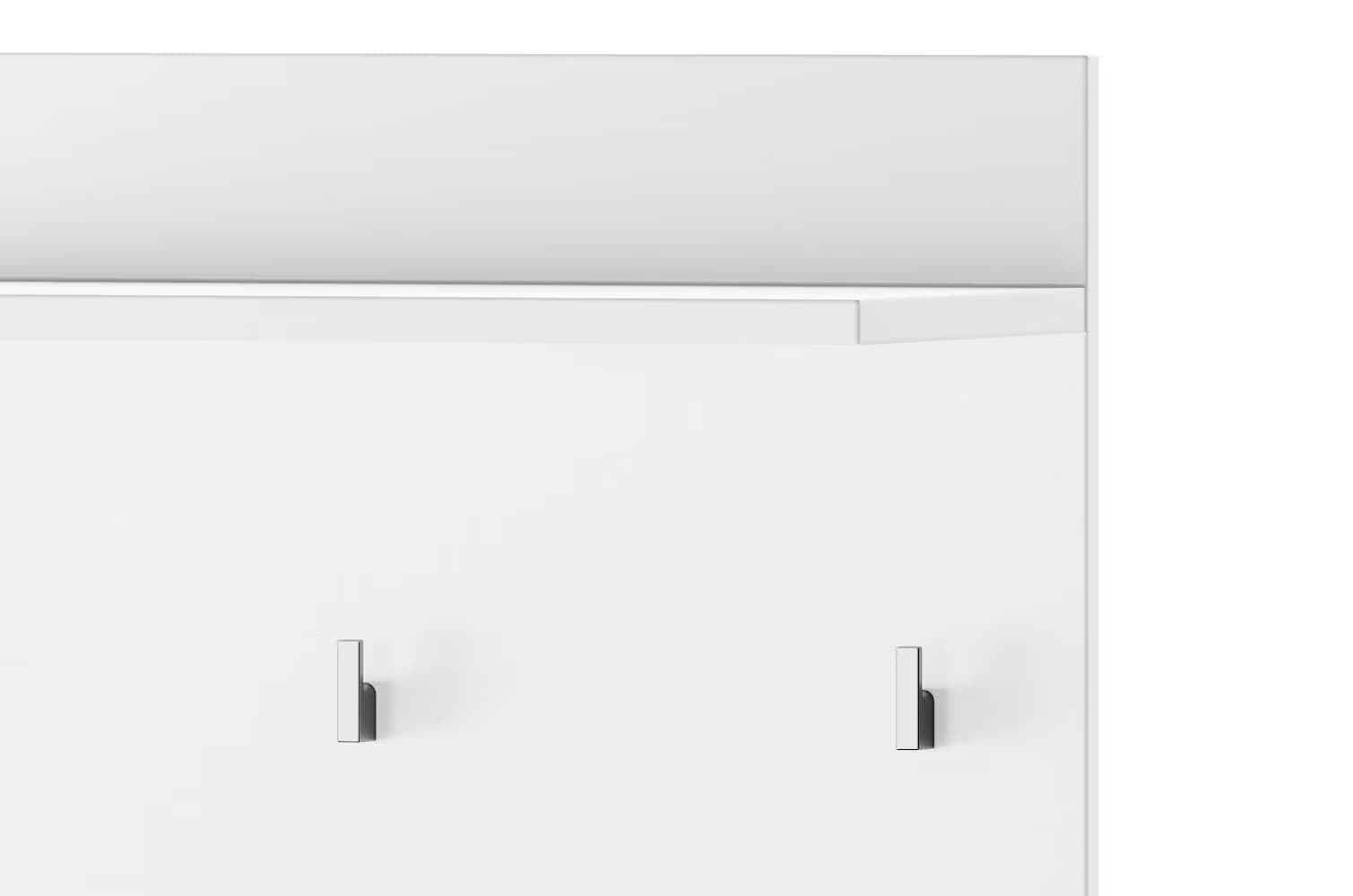 Cuier cu etajera din pal, Lucca 09 Alb, l62xA30xH37 cm (3)