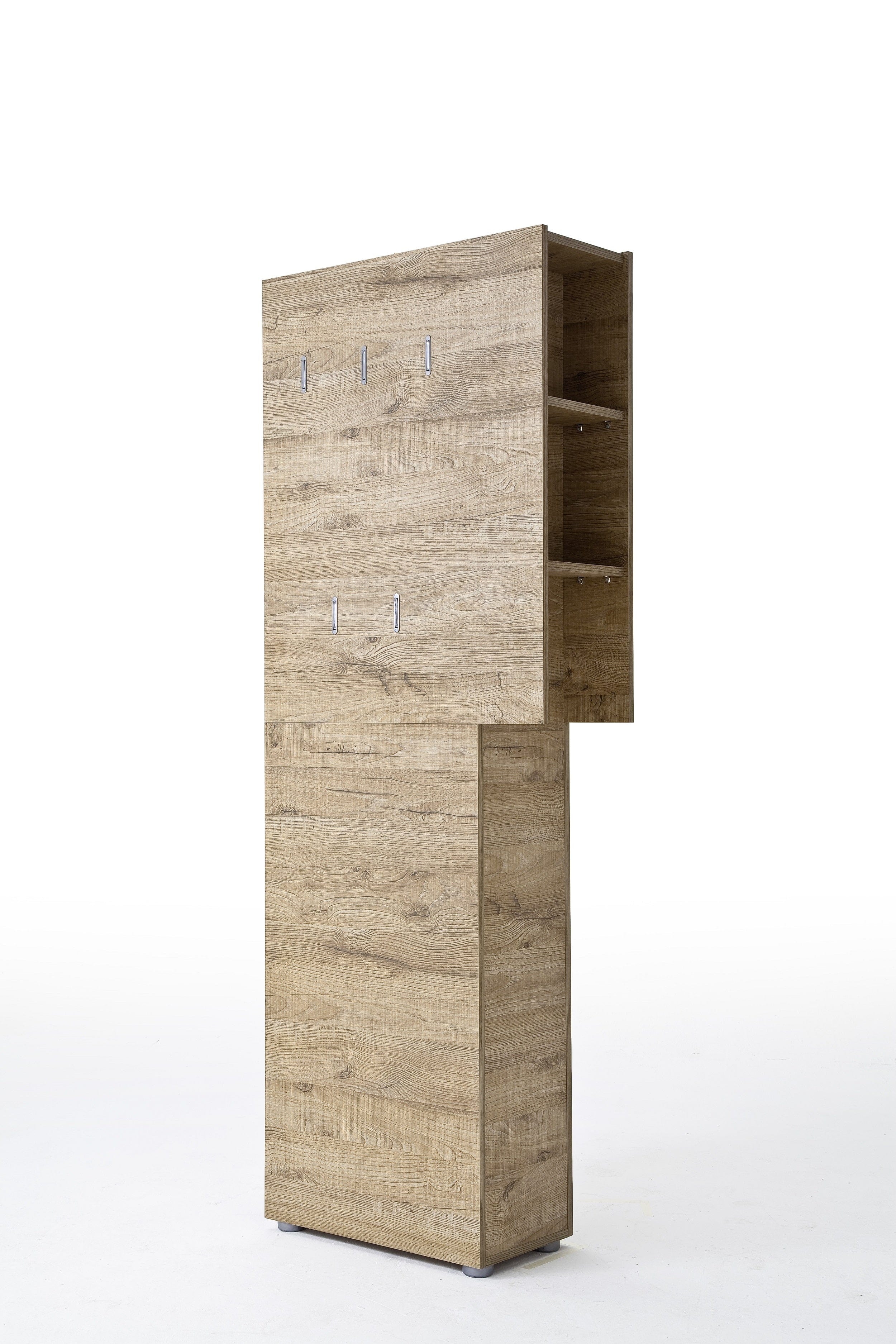 Cuier din pal cu rafturi, Vicenza Natur, l70xA29xH190 cm (3)