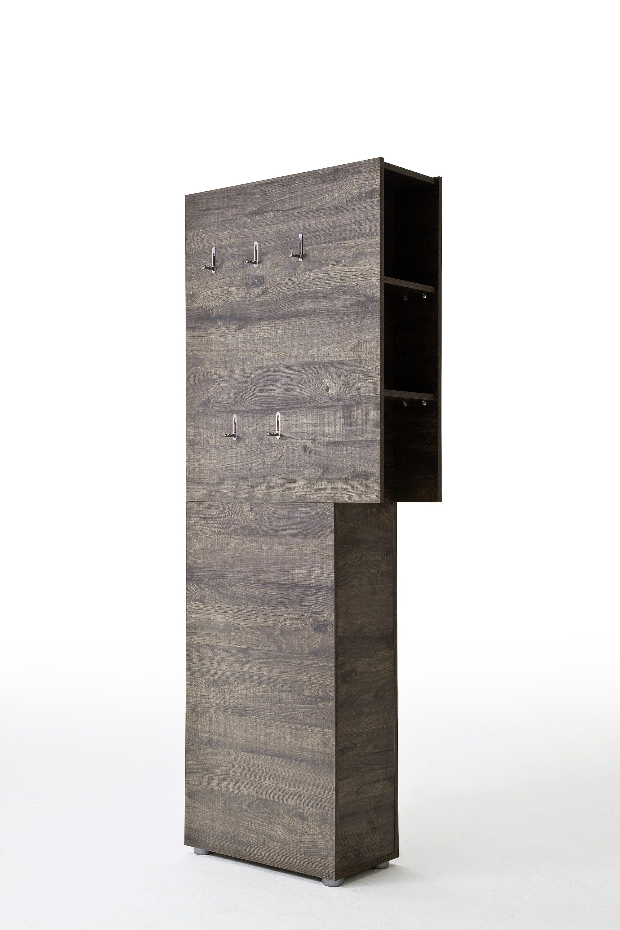 Cuier din pal cu rafturi, Vicenza Wenge, l70xA29xH190 cm (5)