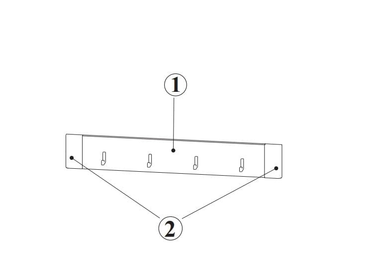 Cuier din pal Natur Plus, l90xA4xH14 cm (2)