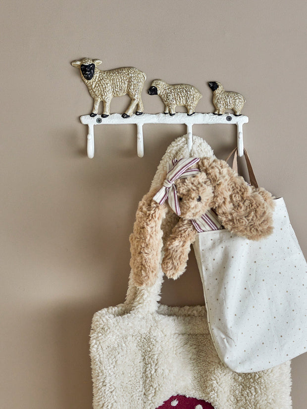 Cuier suspendat din metal, Dolly Alb, l29xA4xH16,5 cm (2)