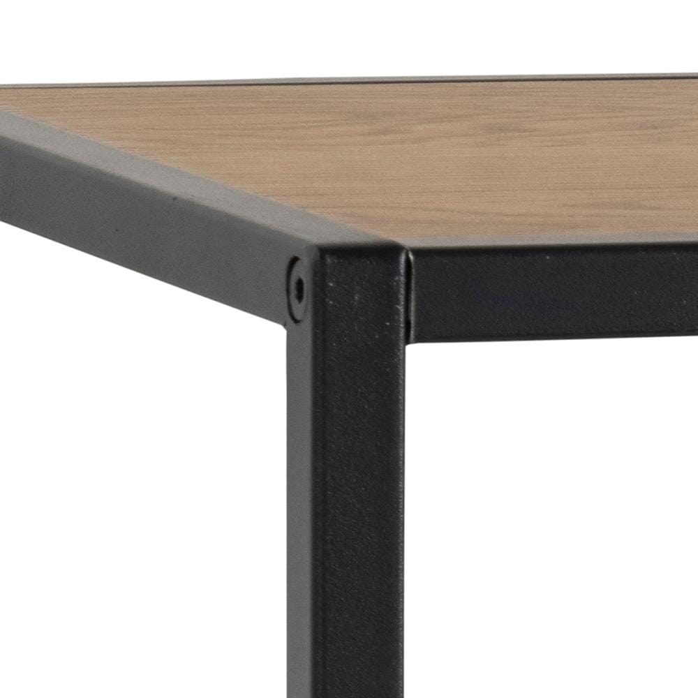 Actona Cuier suspendat din metal si MDF, Seaford Negru / Natural, l77xA28xH22 cm