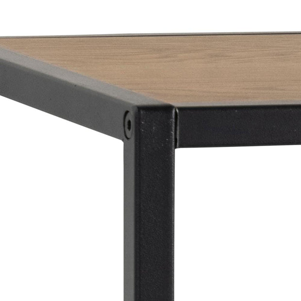 Actona Cuier suspendat din metal si MDF, Seaford Negru / Natural, l77xA28xH22 cm