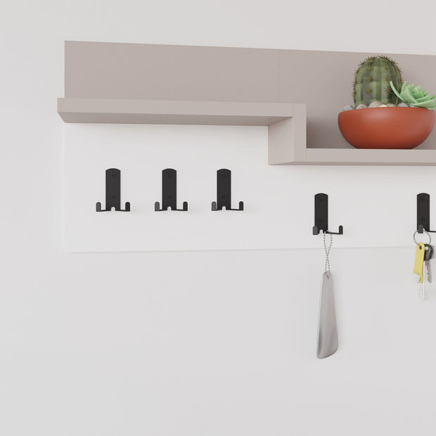 Cuier suspendat din pal, Harmon Cappuccino / Alb, l65xA15xH31 cm (2)