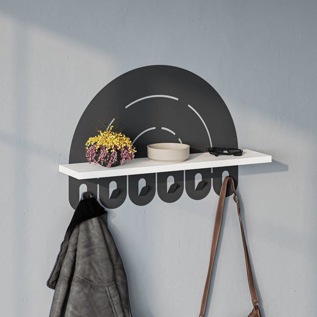 Cuier suspendat din pal, Rainbow Alb, l60xA13,8xH39,7 cm (3)